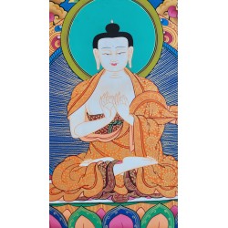Thangka tibétain Bouddha Vairocana 126x68cm Tangka