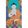 Thangka tibétain Bouddha Vairocana 126x68cm Tangka