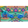 Thangka tibétain Bouddha Vairocana 126x68cm Tangka
