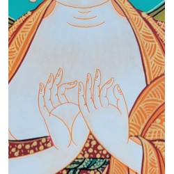 Thangka tibétain Bouddha Vairocana 126x68cm Tangka