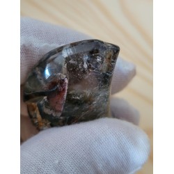 Lune en Lodolite ou Quartz Chaman (Garden) 52mm 40grs