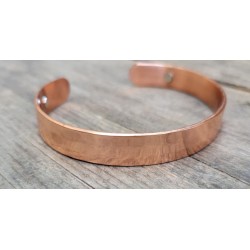 Bracelet pur cuivre martelé 1cm aimants