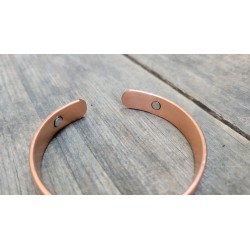 Bracelet magnétique pur cuivre martelé 1cm aimants