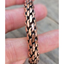 Bracelet Tibétain cuivre tressé 8mm