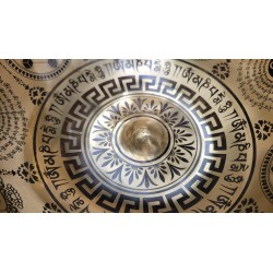 Bol chantant Tibétain 7 métaux 1235grs Lingam gravé