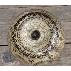 Bol chantant Tibétain 7 métaux 1235grs Lingam gravé