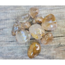 100grs Galets Quartz rutile doré