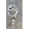 Pendentif goutte en Quartz rutile doré