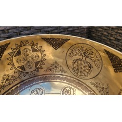 Bol tibétain gravé Métatron 1070grs