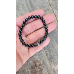Bracelet en Spinelle noire 6mm Femme