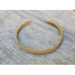Bracelet indien en laiton motif chaine 0.6cm