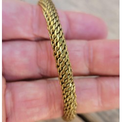 Bracelet indien en laiton motif chaine 0.6cm