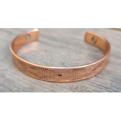 Bracelet magnétique en pur cuivre motif tribal