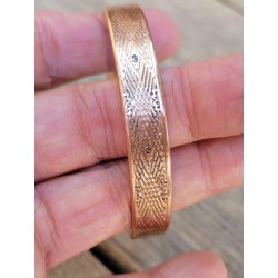Bracelet magnétique en pur cuivre motif tribal