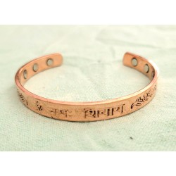 Bracelet magnétique en pur cuivre mantra Shiva