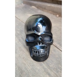 Crâne en Obsidienne noire 10cm 780grs