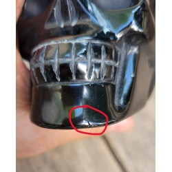 Crâne en Obsidienne noire 10cm 780grs