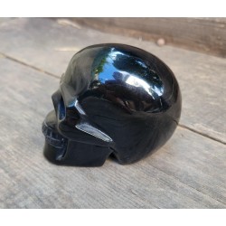 Crâne en Obsidienne noire 10cm 780grs