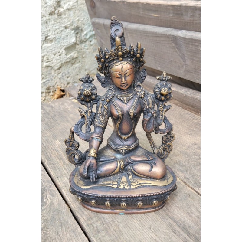 Statue de Bouddha  Tara Blanche 22cm