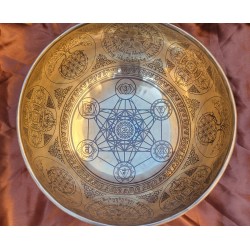 Bol tibétain gravé Métatron 1690grs