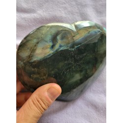 Coeur en Labradorite 650grs 14cm