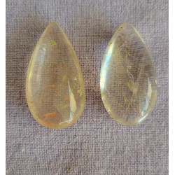 2 cabochons Quartz rutile doré 27grs